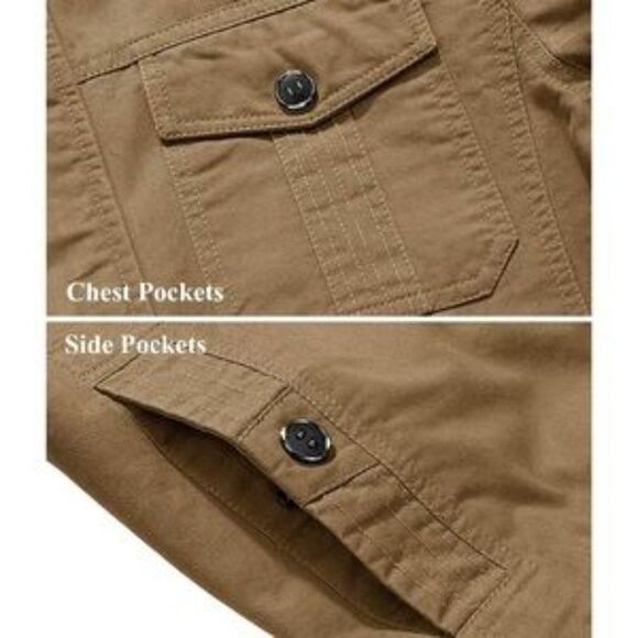 New Cotton Army Military Jacket Windbreaker Coat - Picture 5 of 13